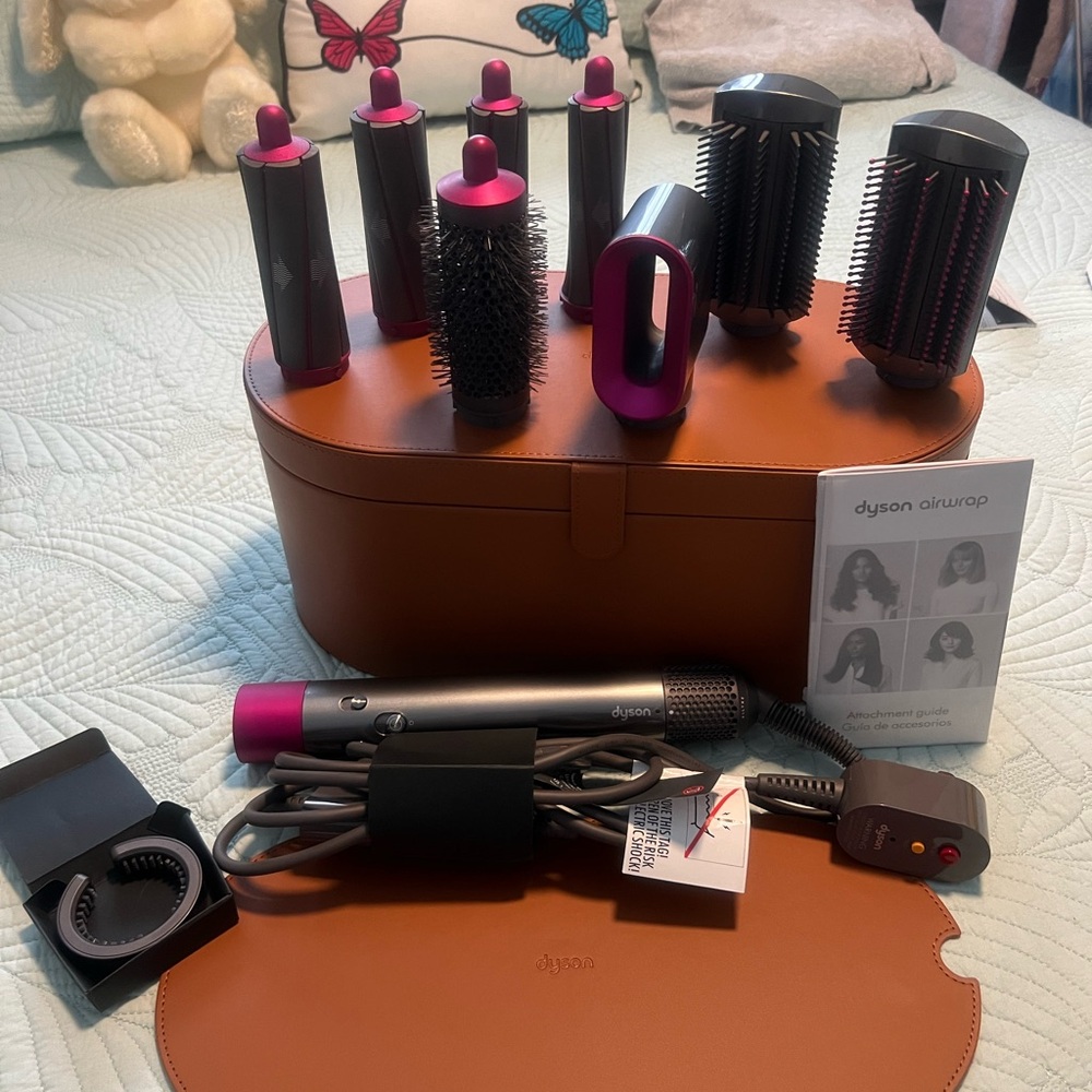 Dyson Airwrap Styler with Pink and Black Attachments